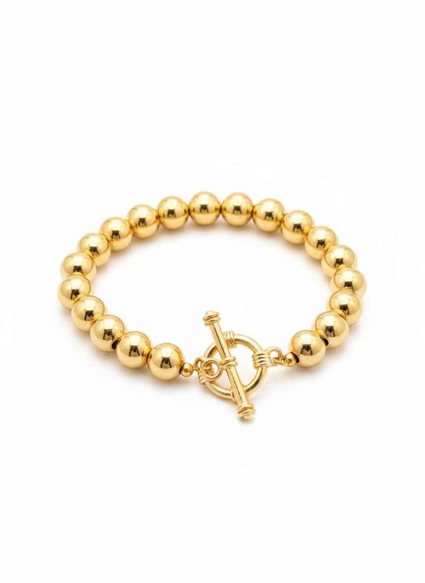 Goldtone balls bracelet