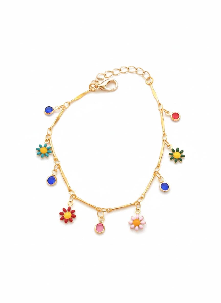 Multi -flowers bracelet
