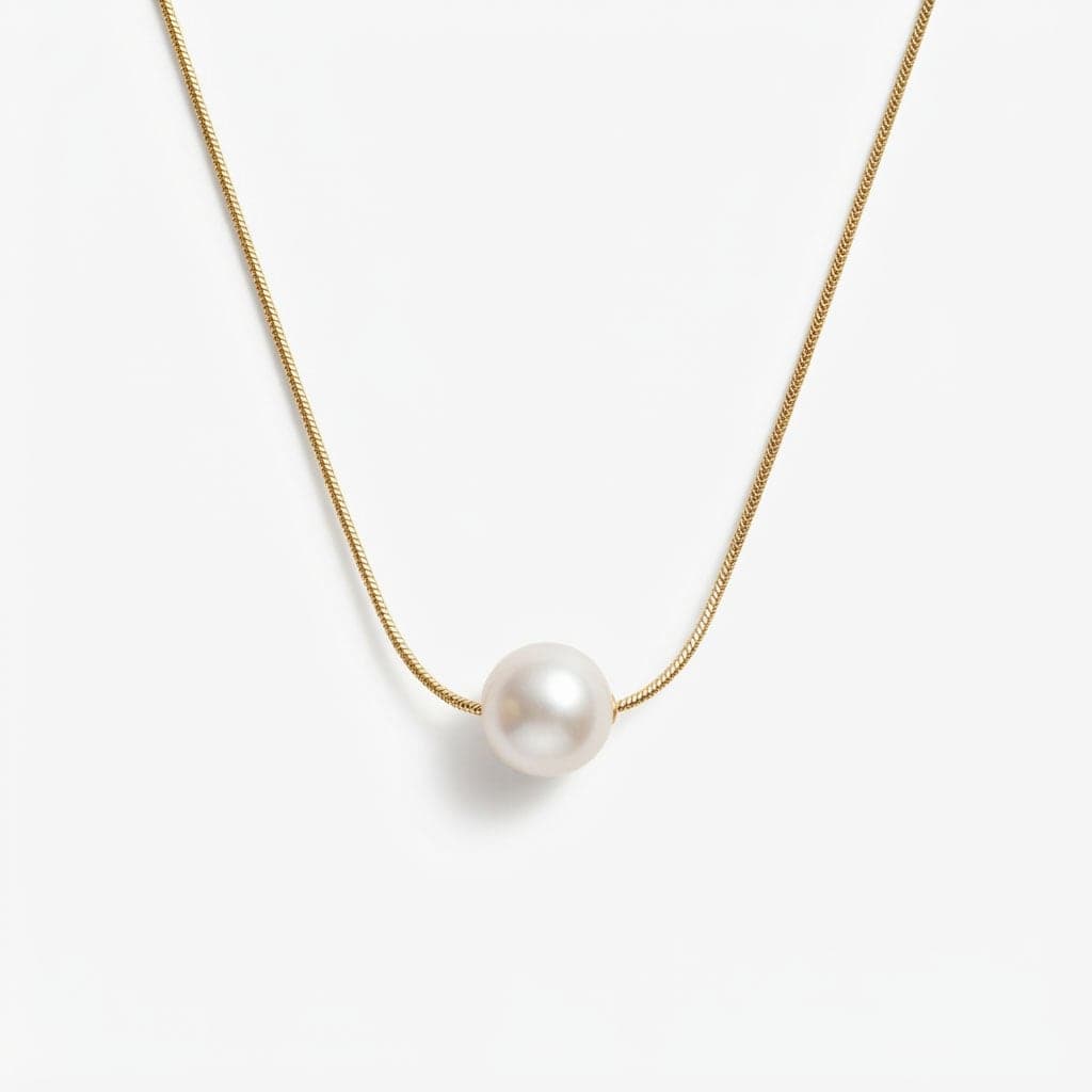 Trendy plastic pearl necklace