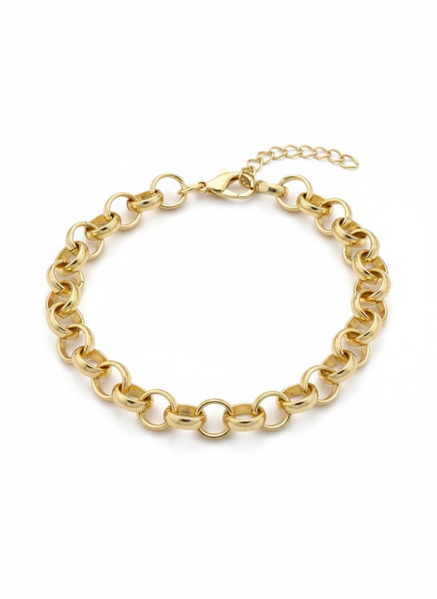 Gold Plated Brass Chain Bracelet