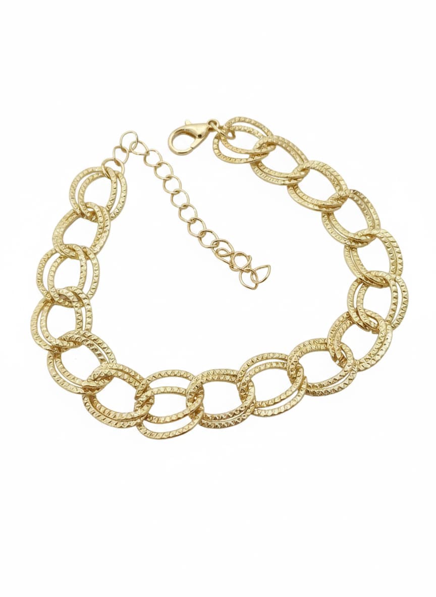 Gold Plated Brass Chain Bracelet