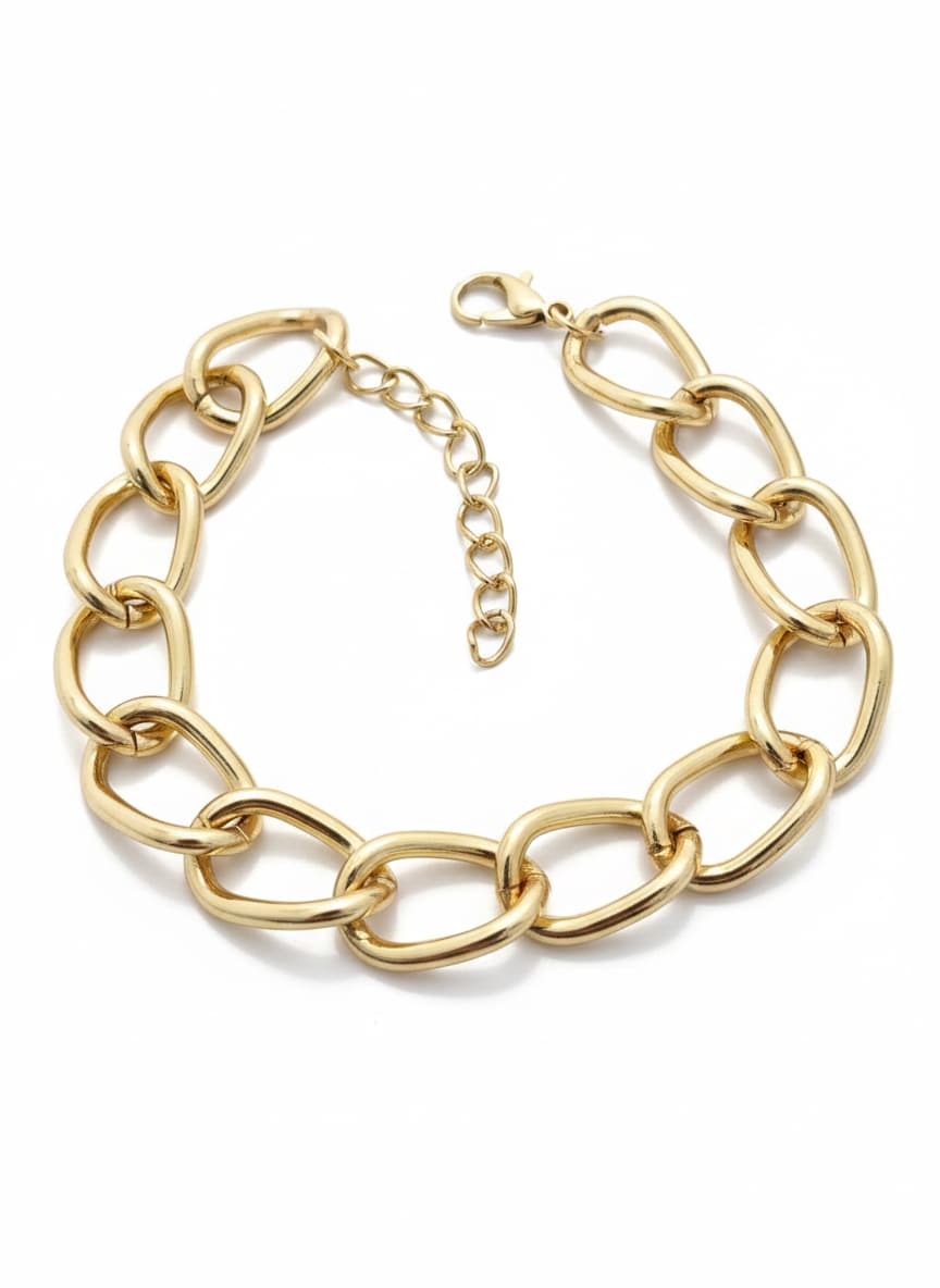 Gold Plated Brass Chain Bracelet