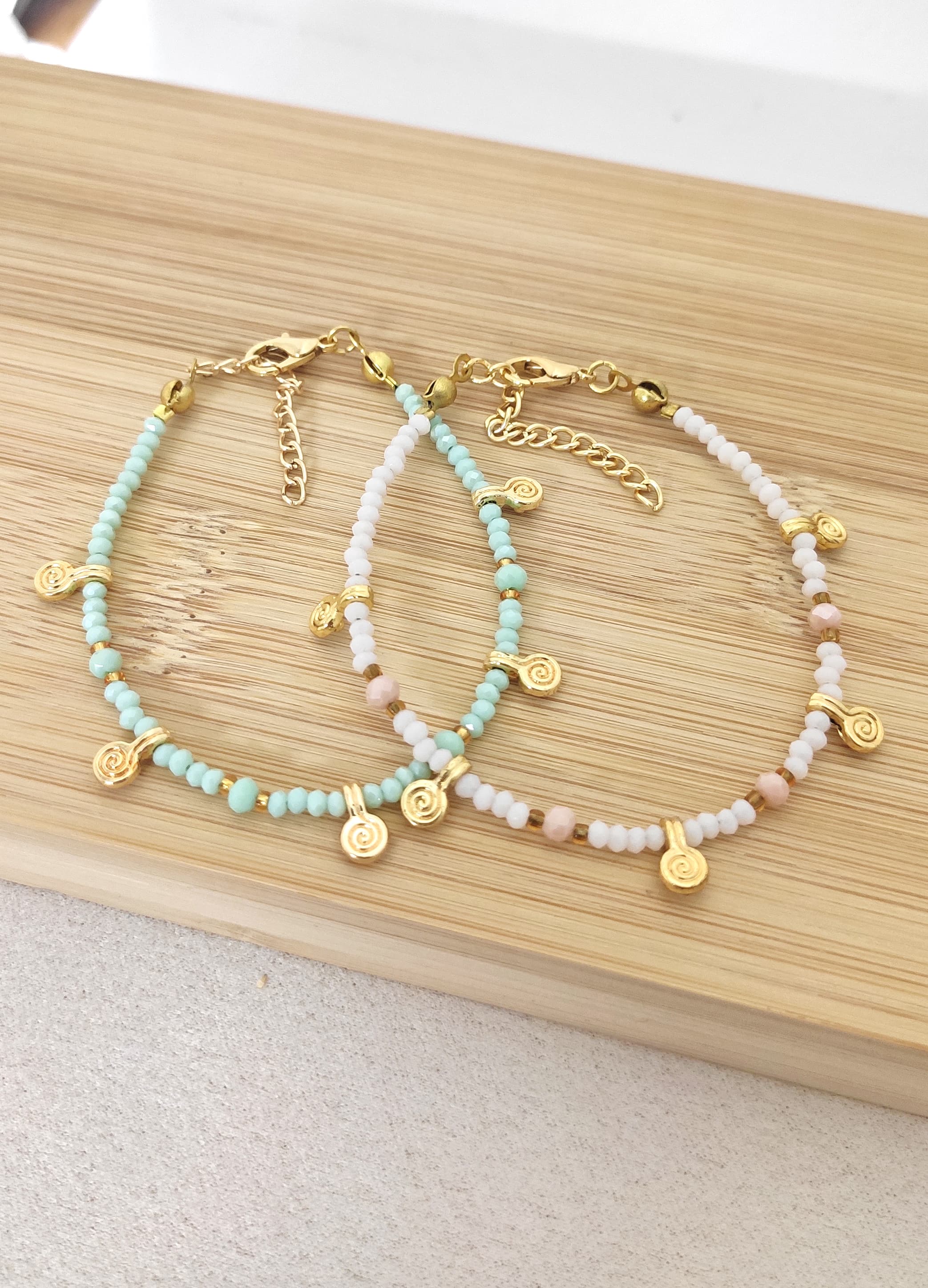 Gold-Plated on Brass, Crystal Stone Bracelet