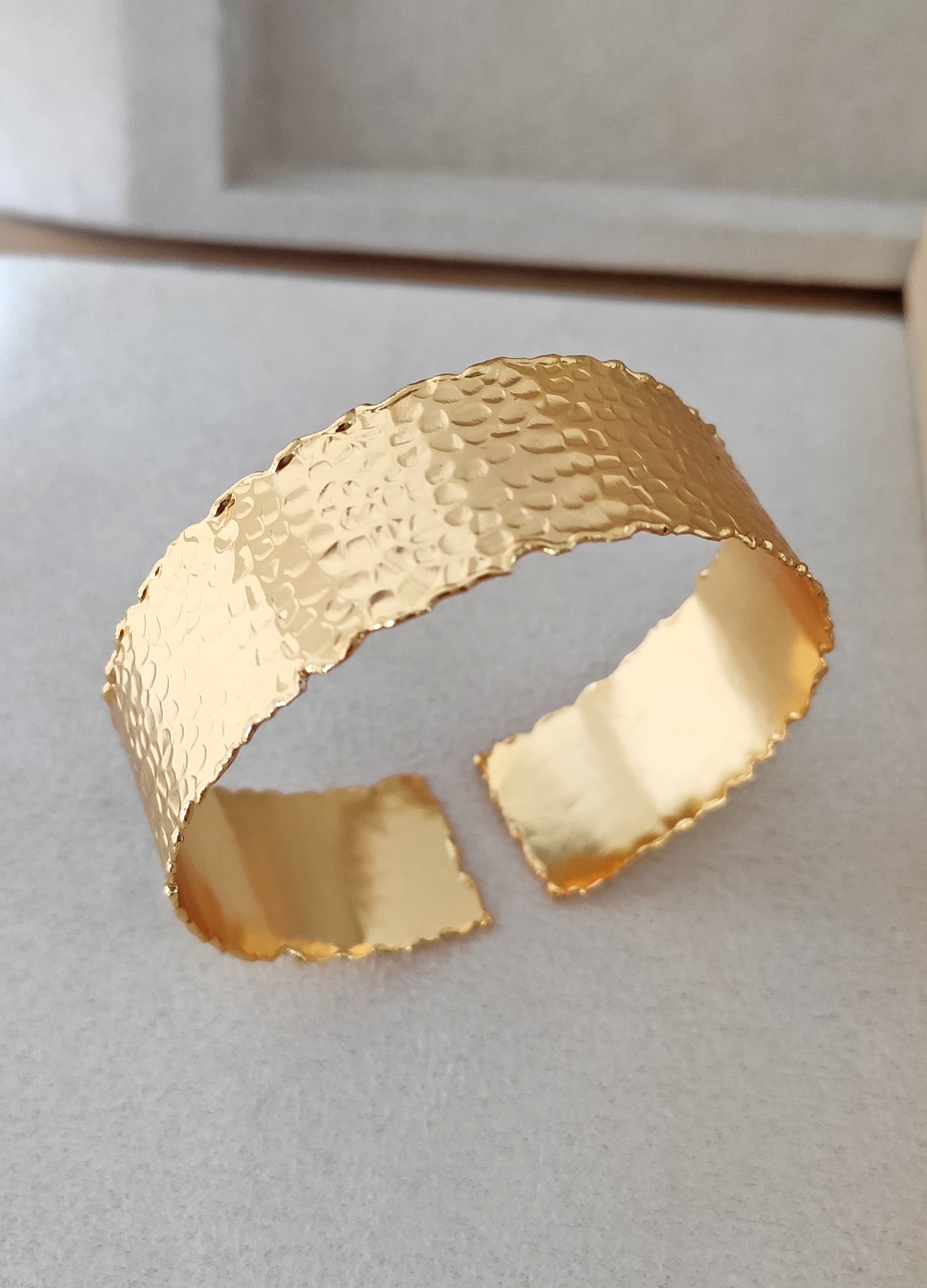 Gold-Plated Brass, Adjustable Melting Bracelet
