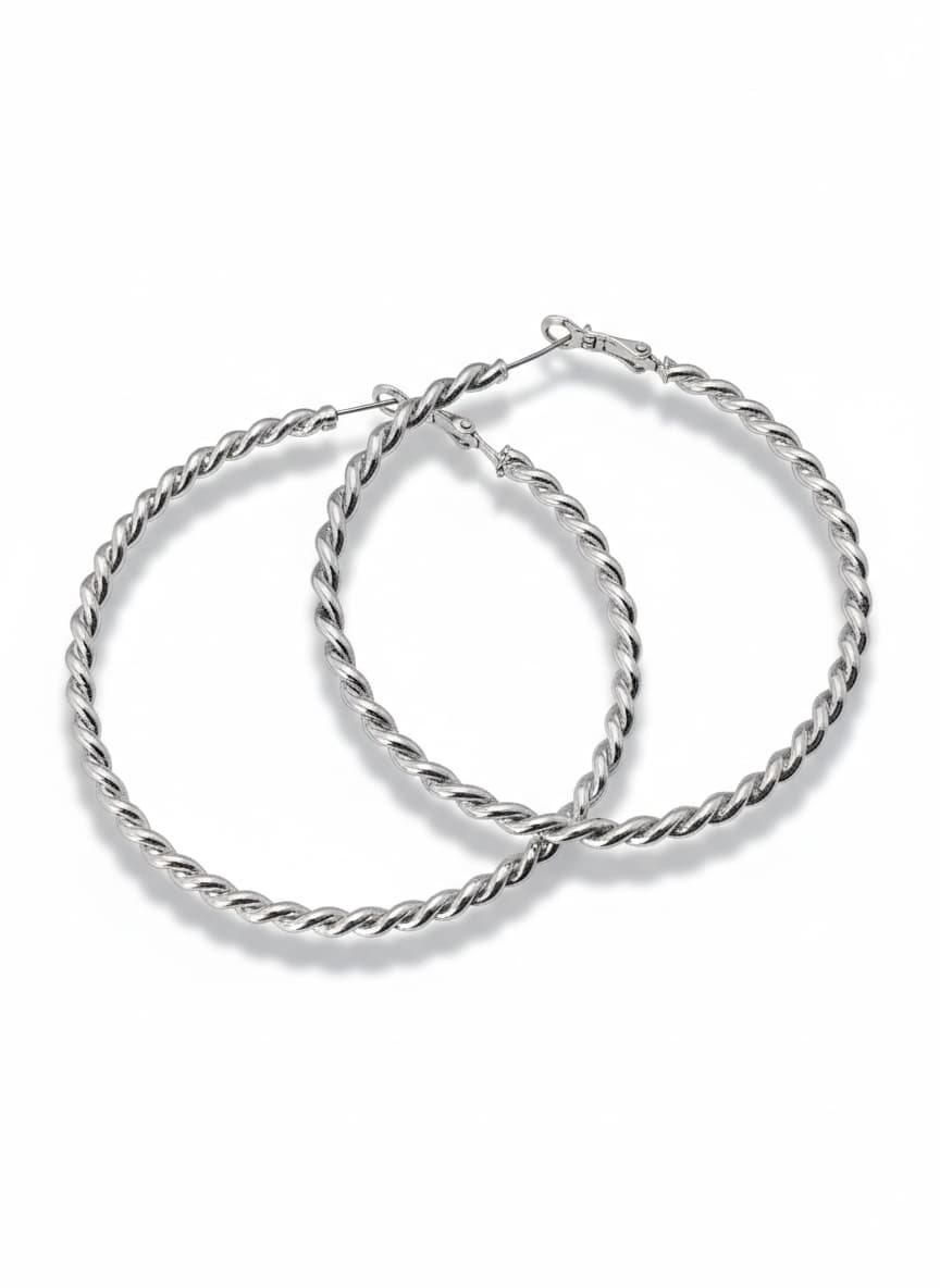 Curved hoop earrings