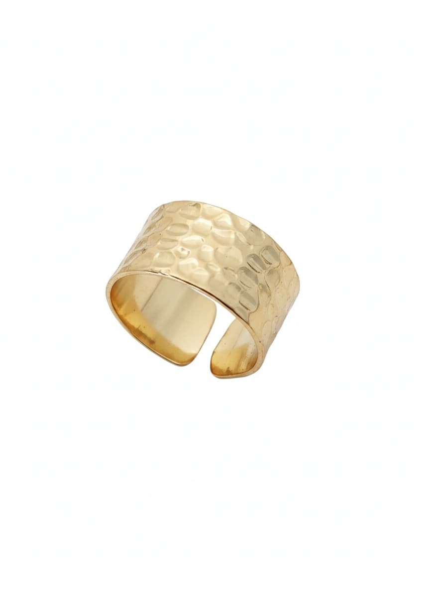 Gold Plated Melting Ring on Brass
