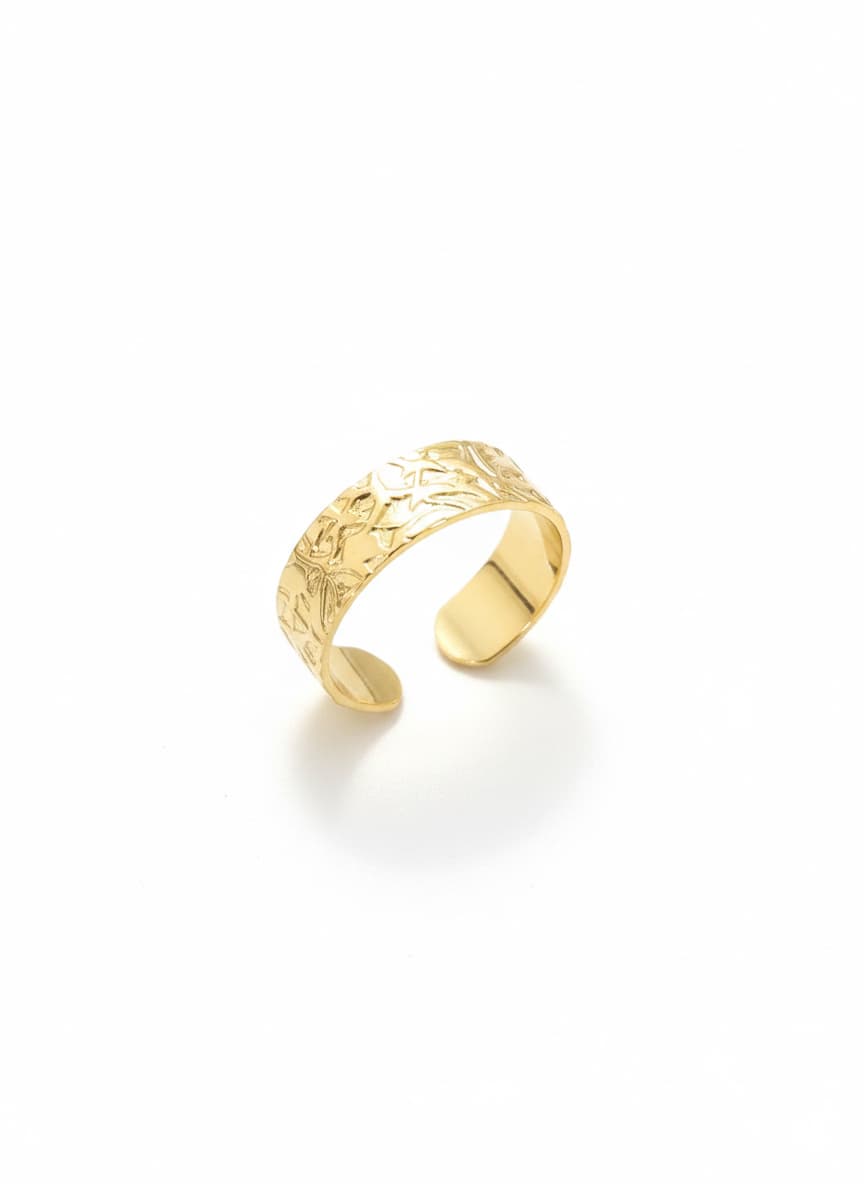 Gold Plated Melting Ring on Brass