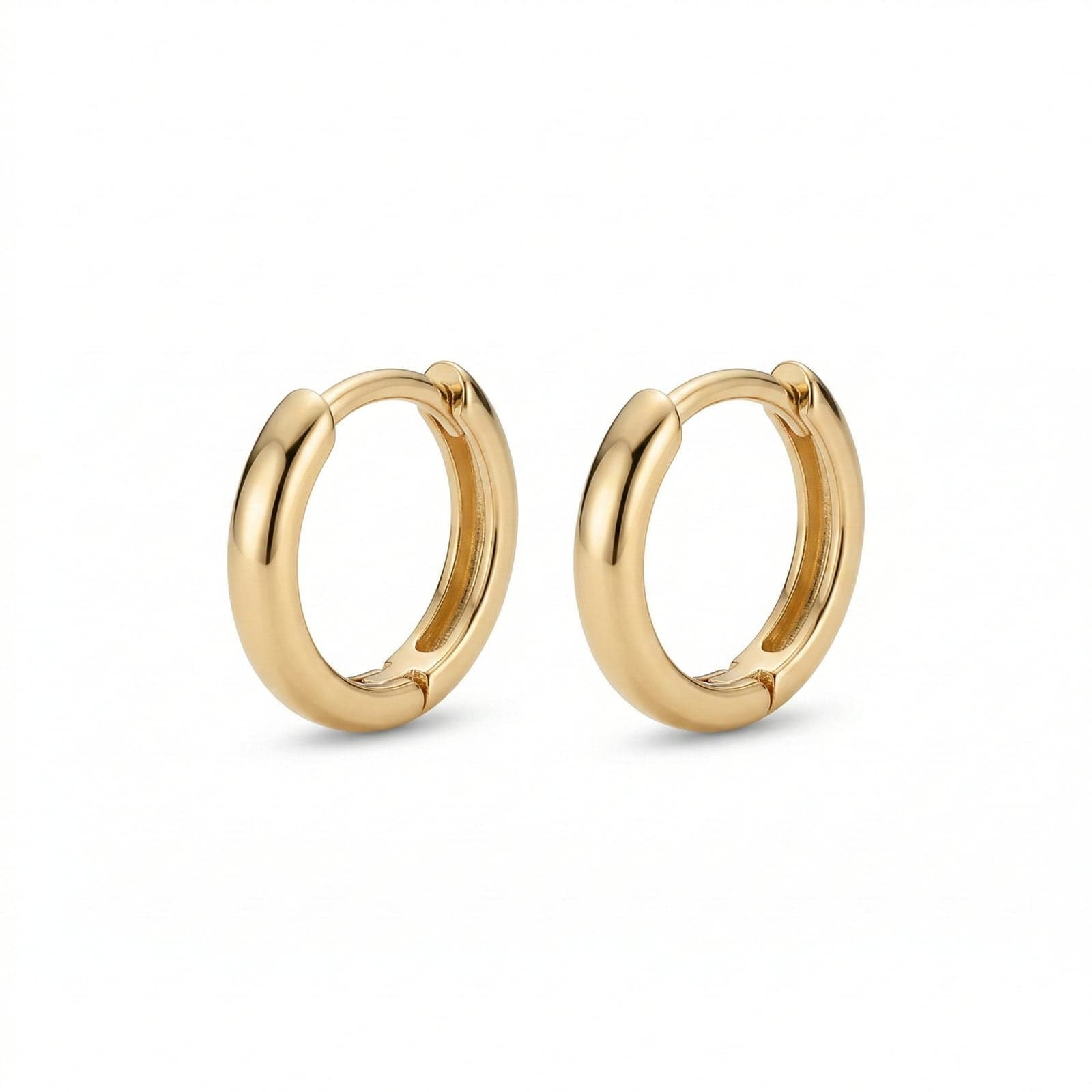 Gold Plated Brass Hoop Earrings