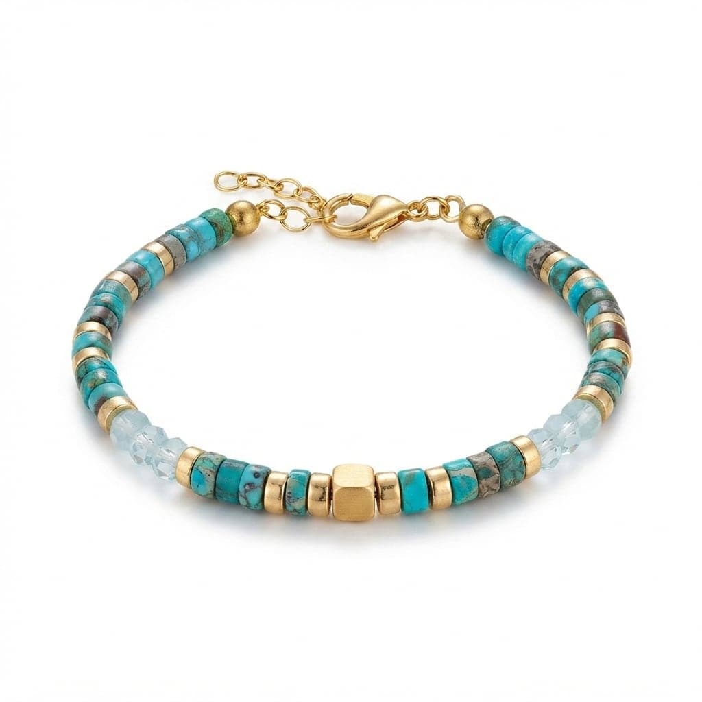 Gold Plated Brass Pearl Bracelet