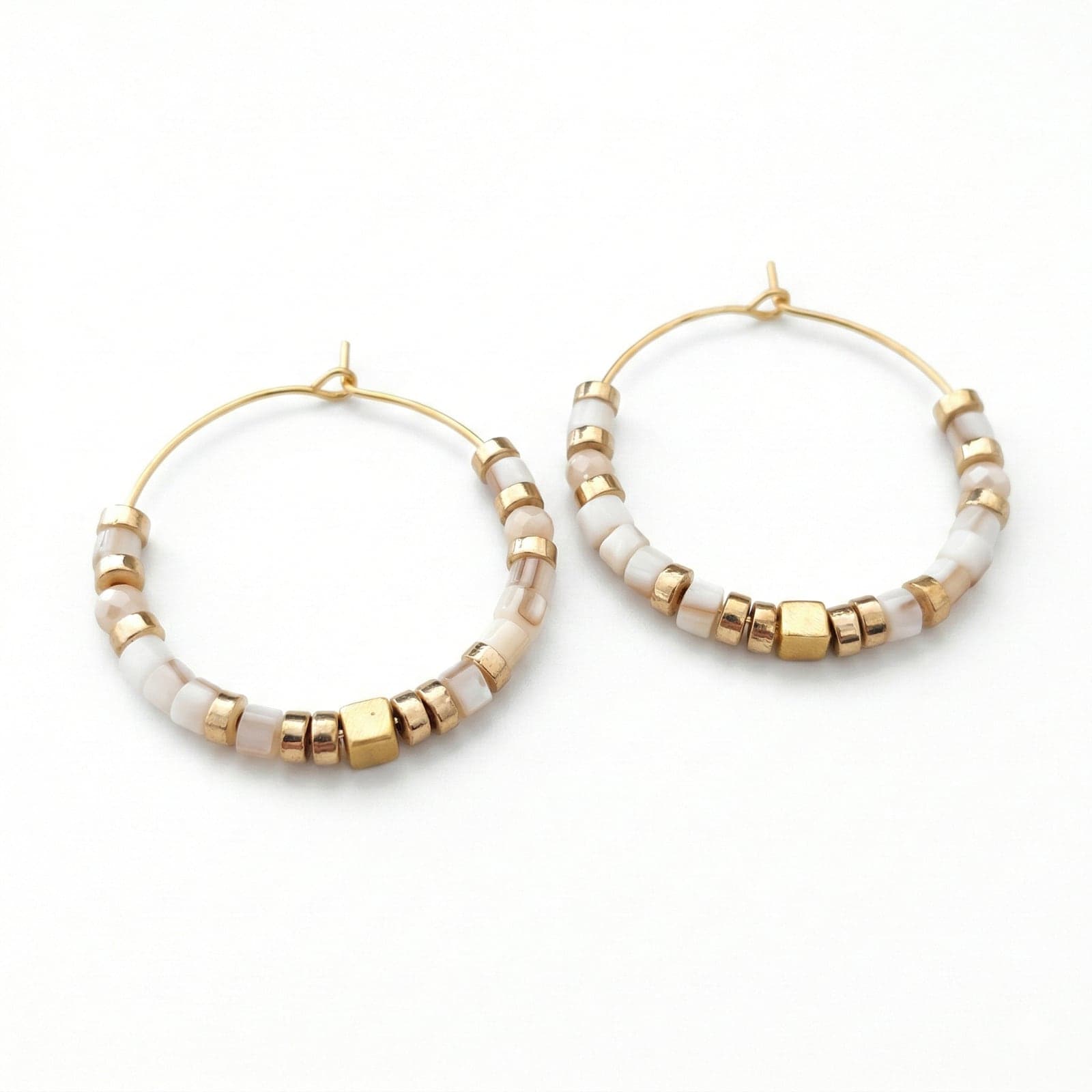 Earrings with Gold Plated Varasit Stone on Brass