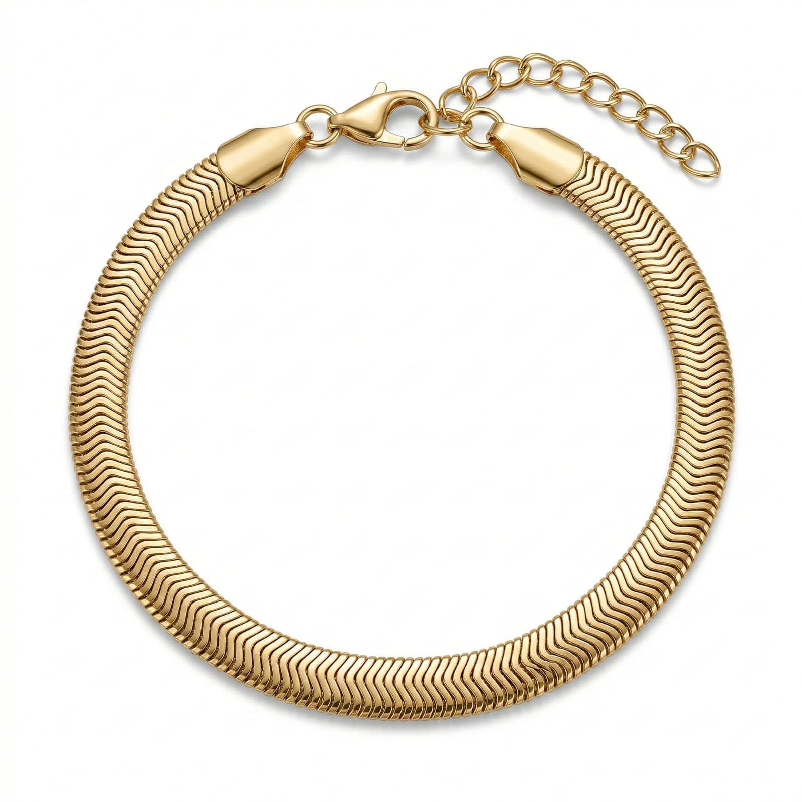 Gold Plated Brass Italian Chain Bracelet