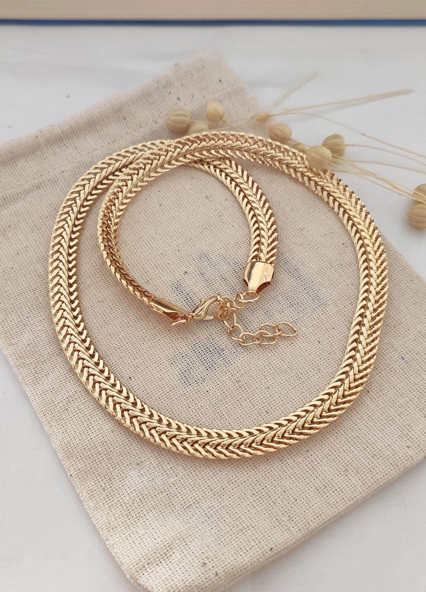 Gold Plated Brass Necklace