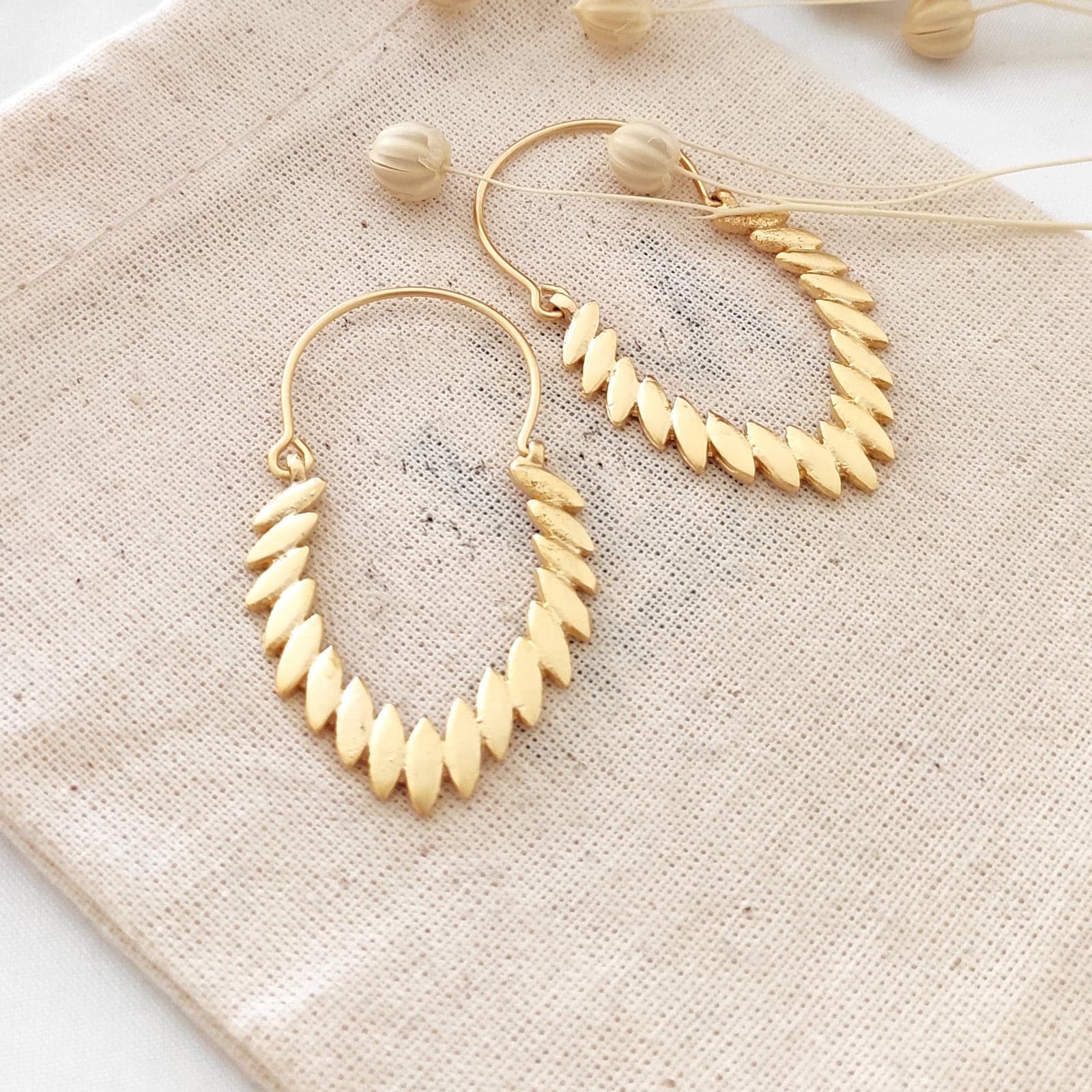 Gold Plated Earrings on Brass