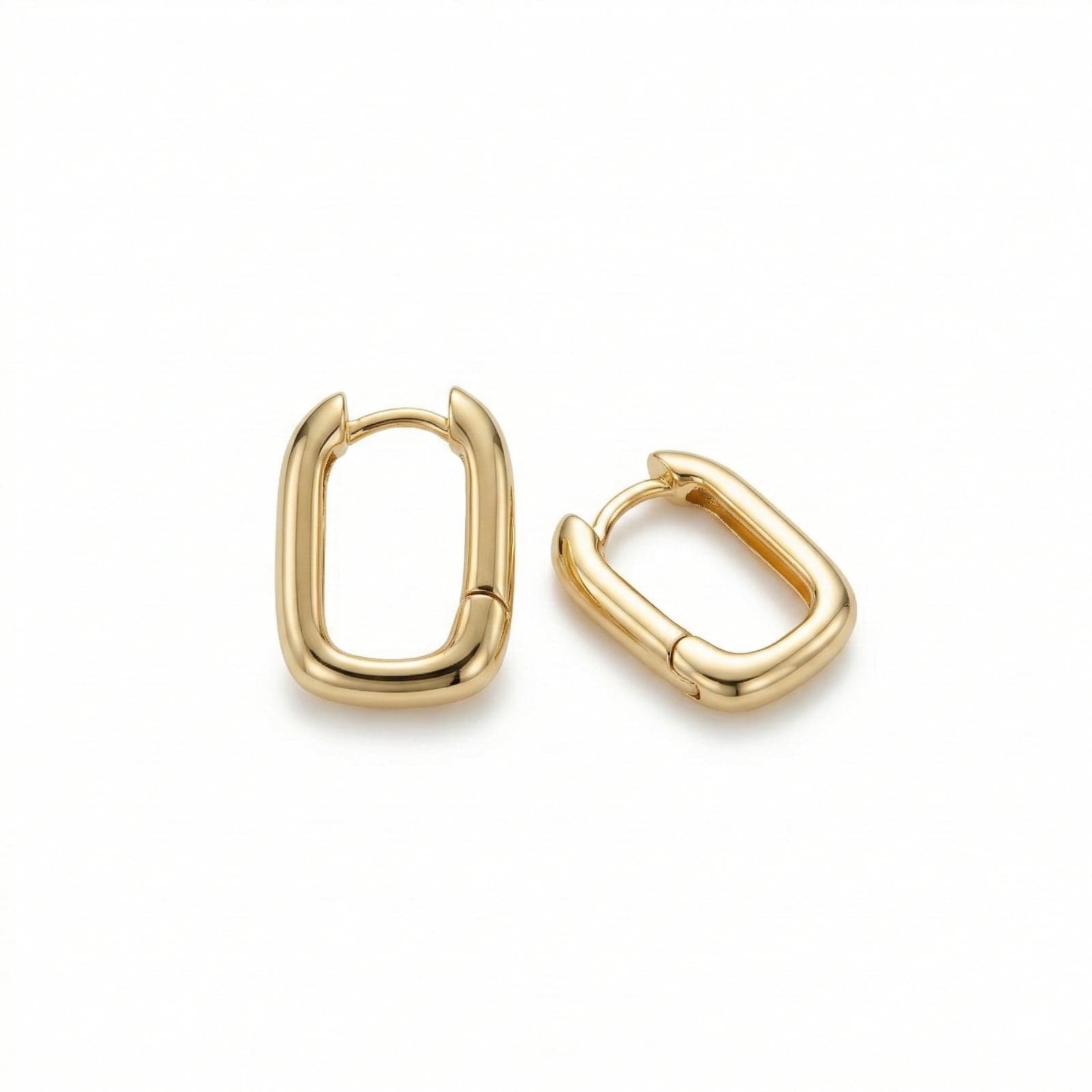 Gold Plated Brass U Earrings