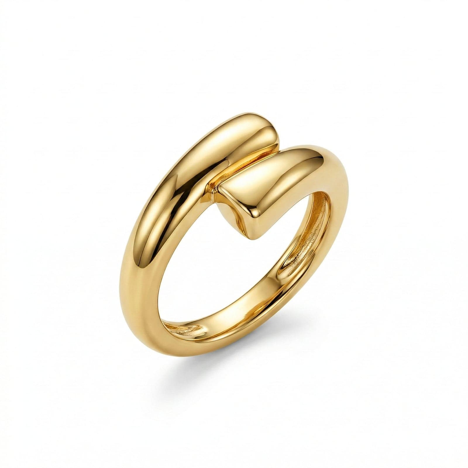 Gold Plated Adjustable Ring on Brass