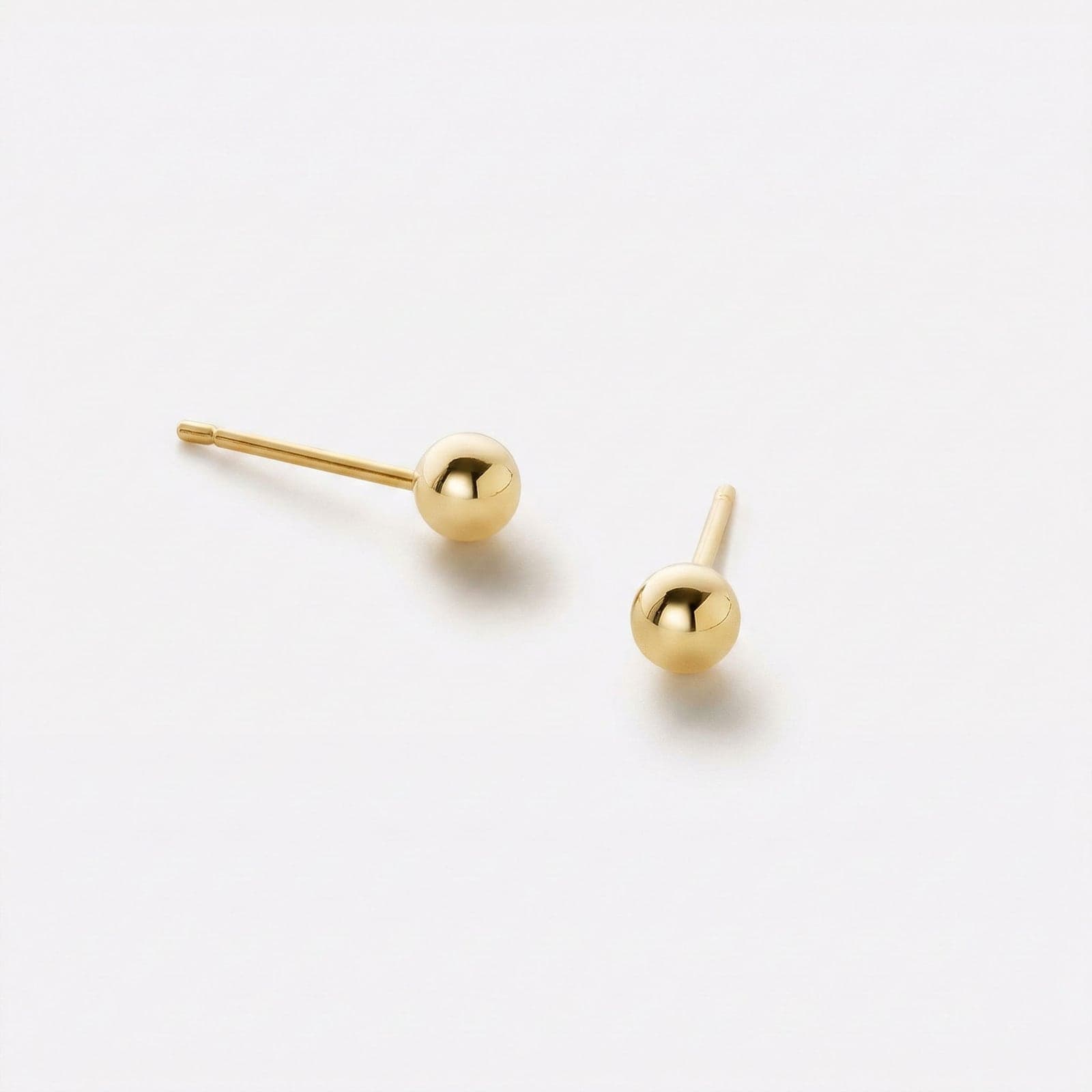 Gold Plated Studded Ball Earrings on Brass