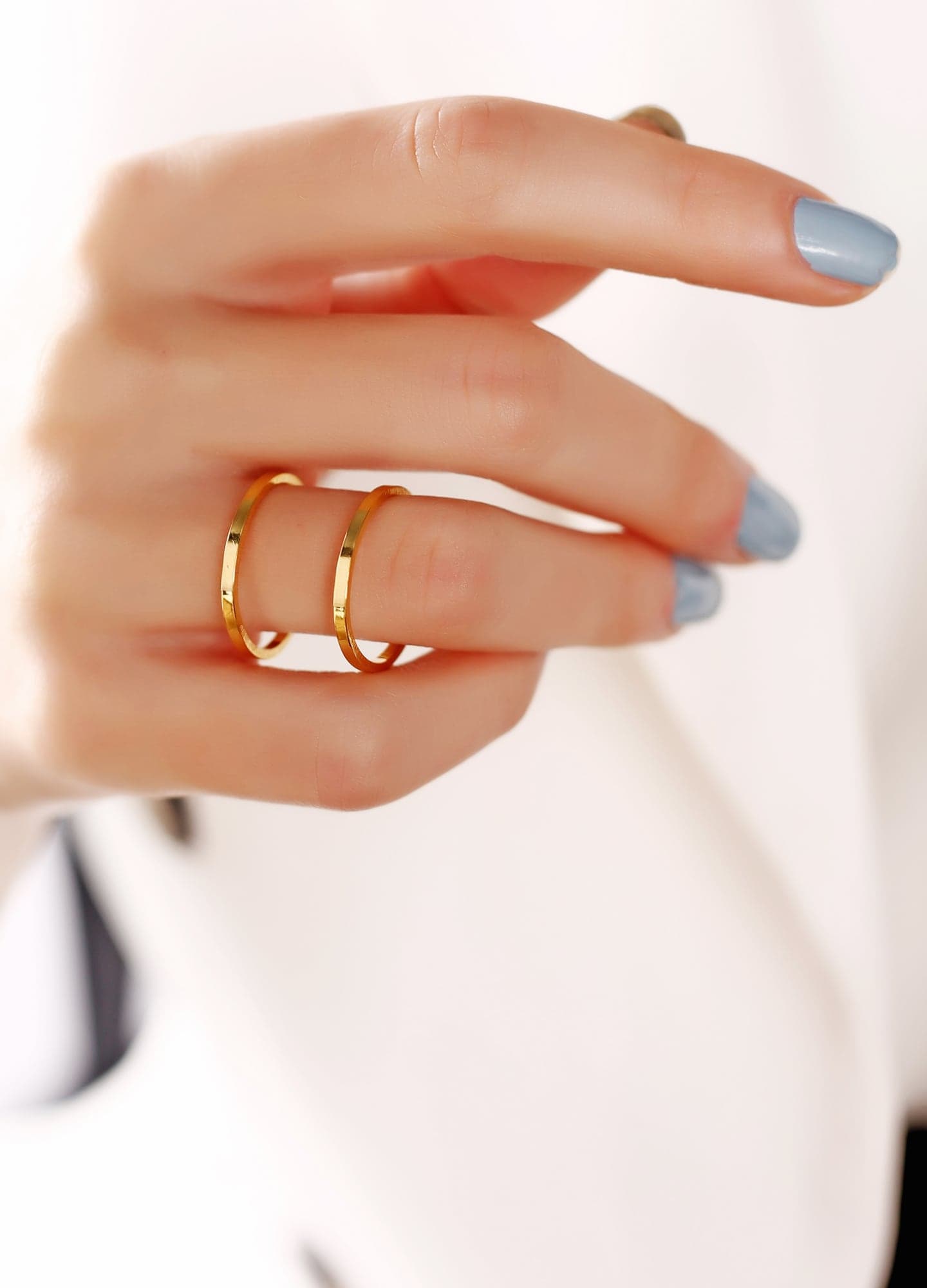 Gold plated adjustable ring on brass