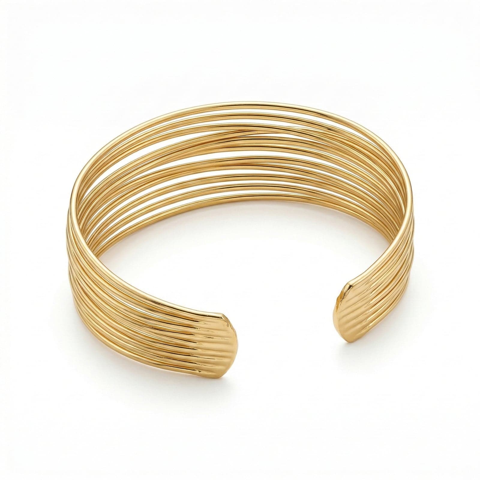Gold Plated Brass Multi-Strand Bracelet