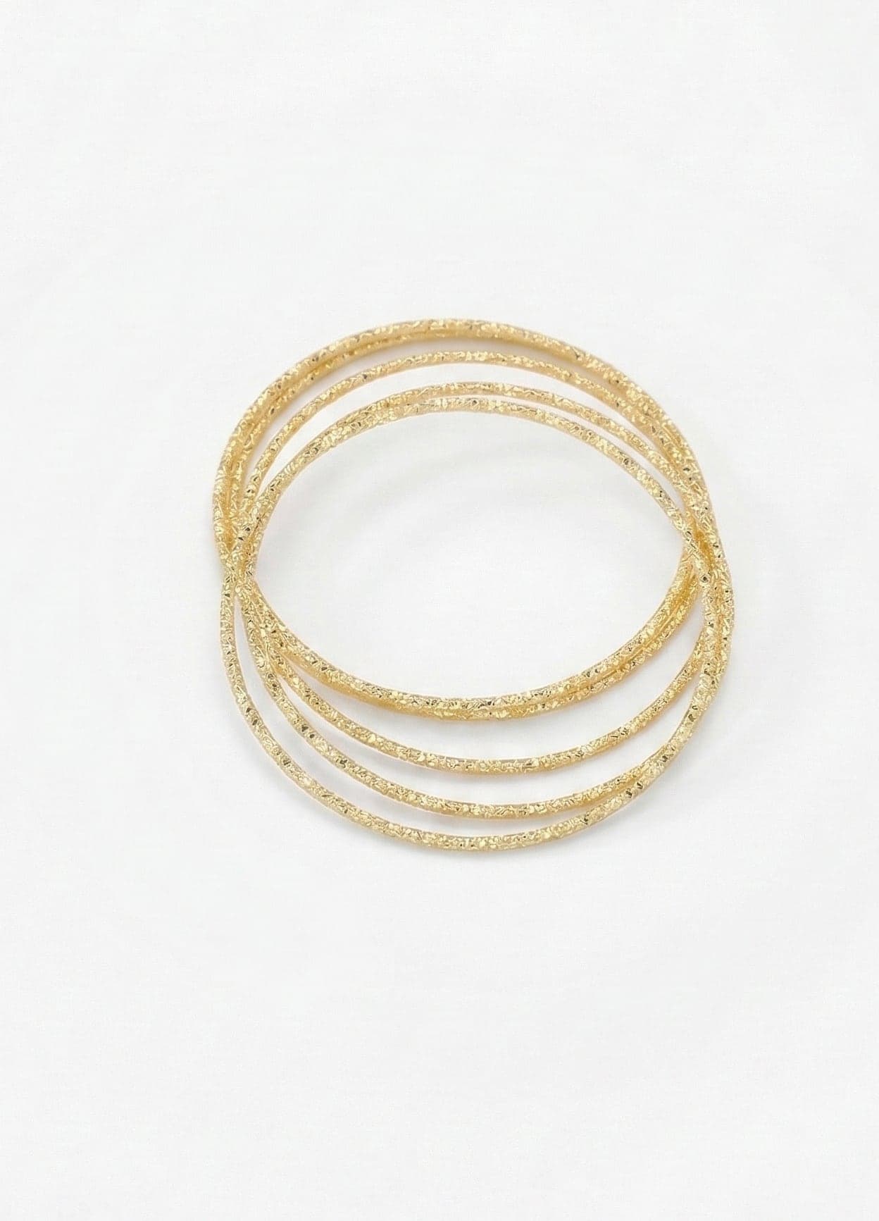 Gold-Plated Brass, 5 Gold-Plated Thin Bracelets