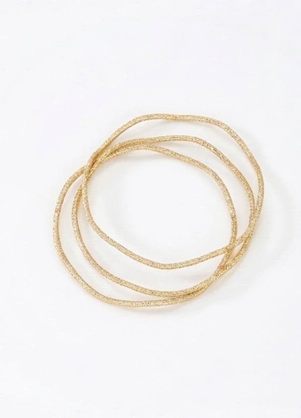 Gold-Plated Brass, Zigzag Patterned Cuff Bracelet