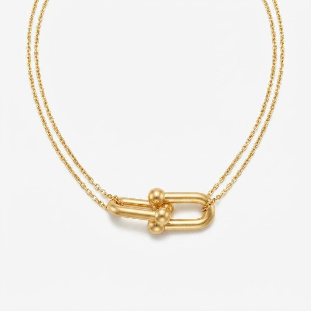 Gold Plated Trend Necklace Over Brass