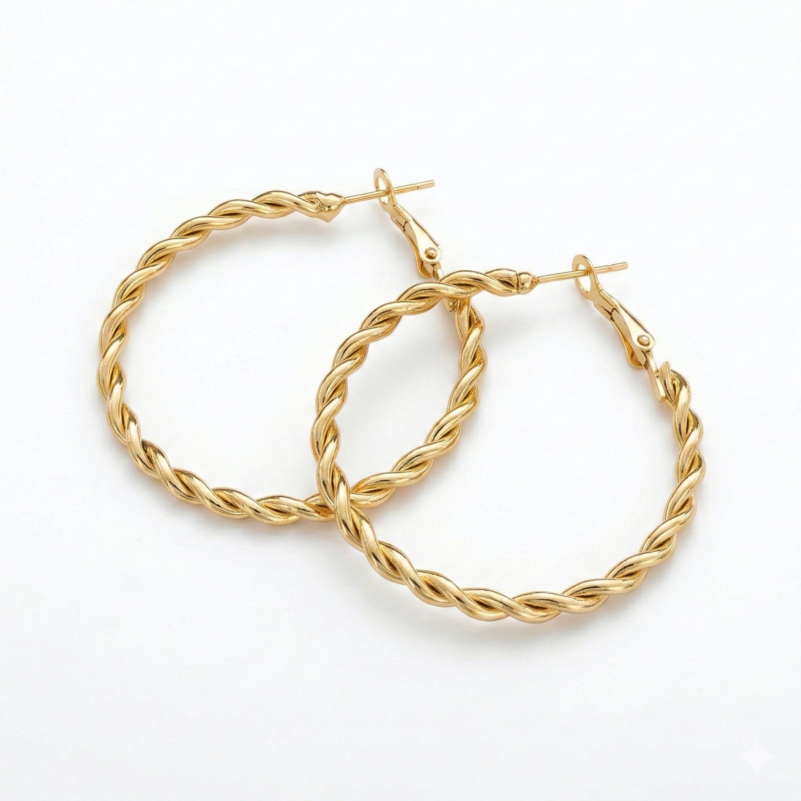 Curved hoop earrings