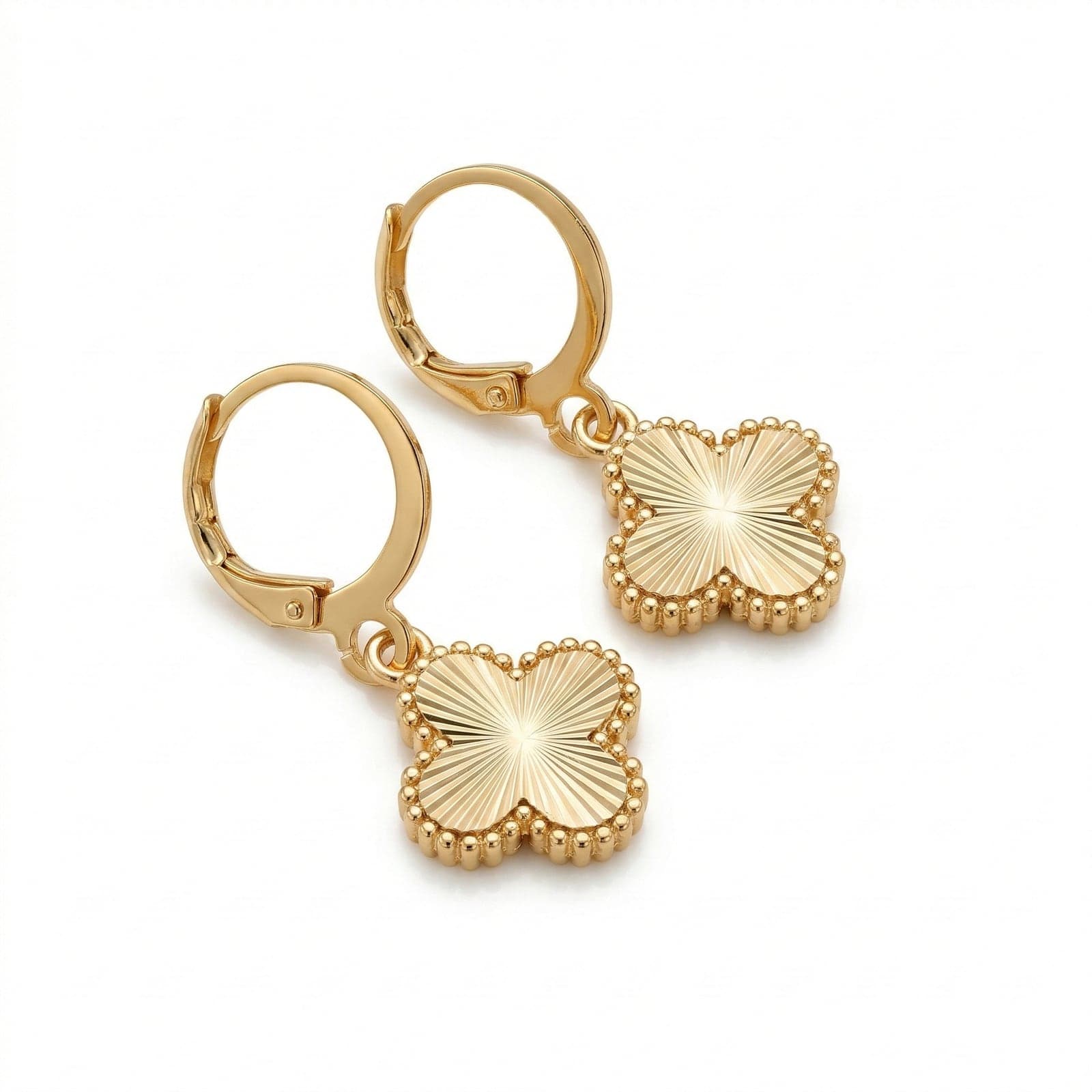 Gold plated brass earrings