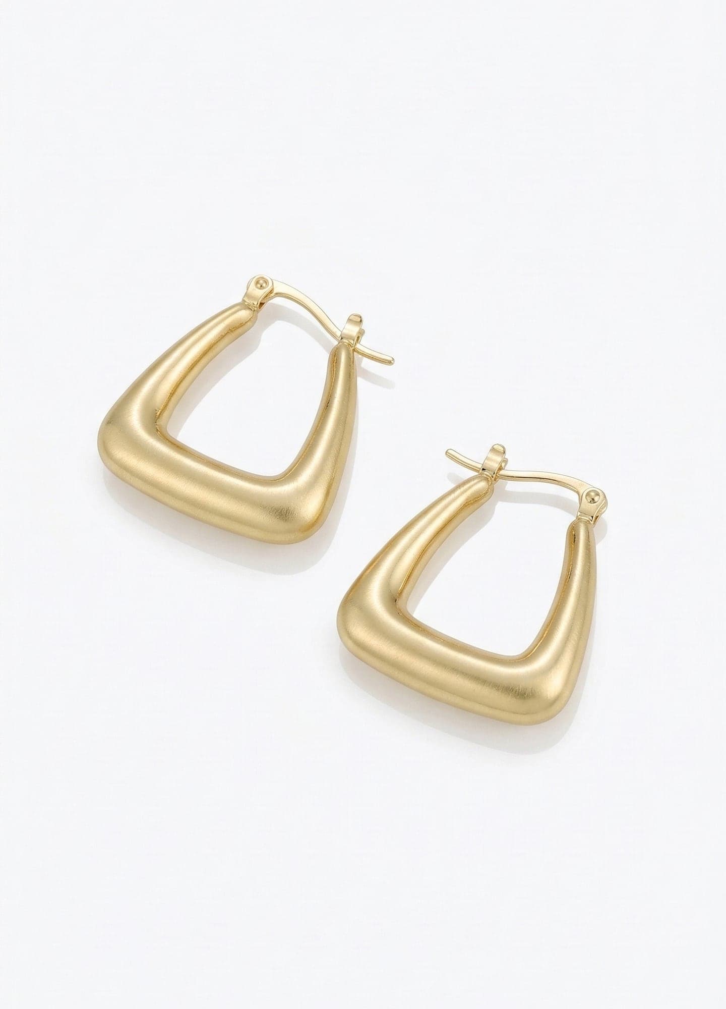 Gold-Plated Brass, U Earrings