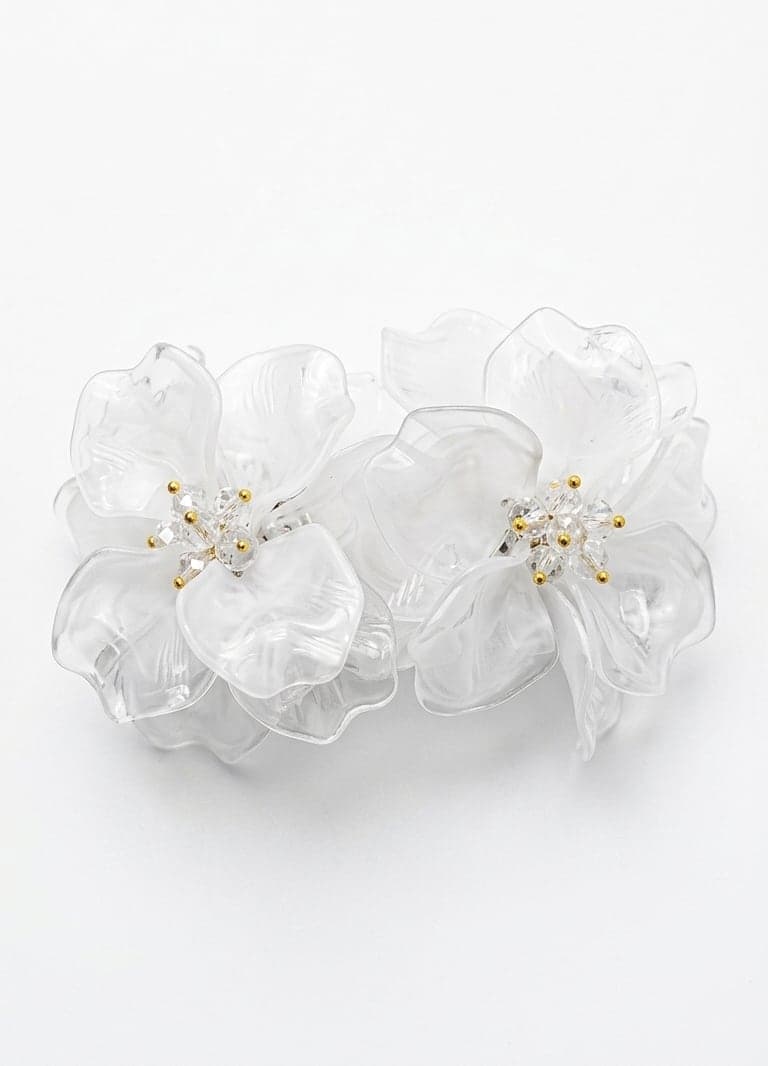 Gold-Plated Brass, Lightweight Earrings with Synthetic Leaf Accents