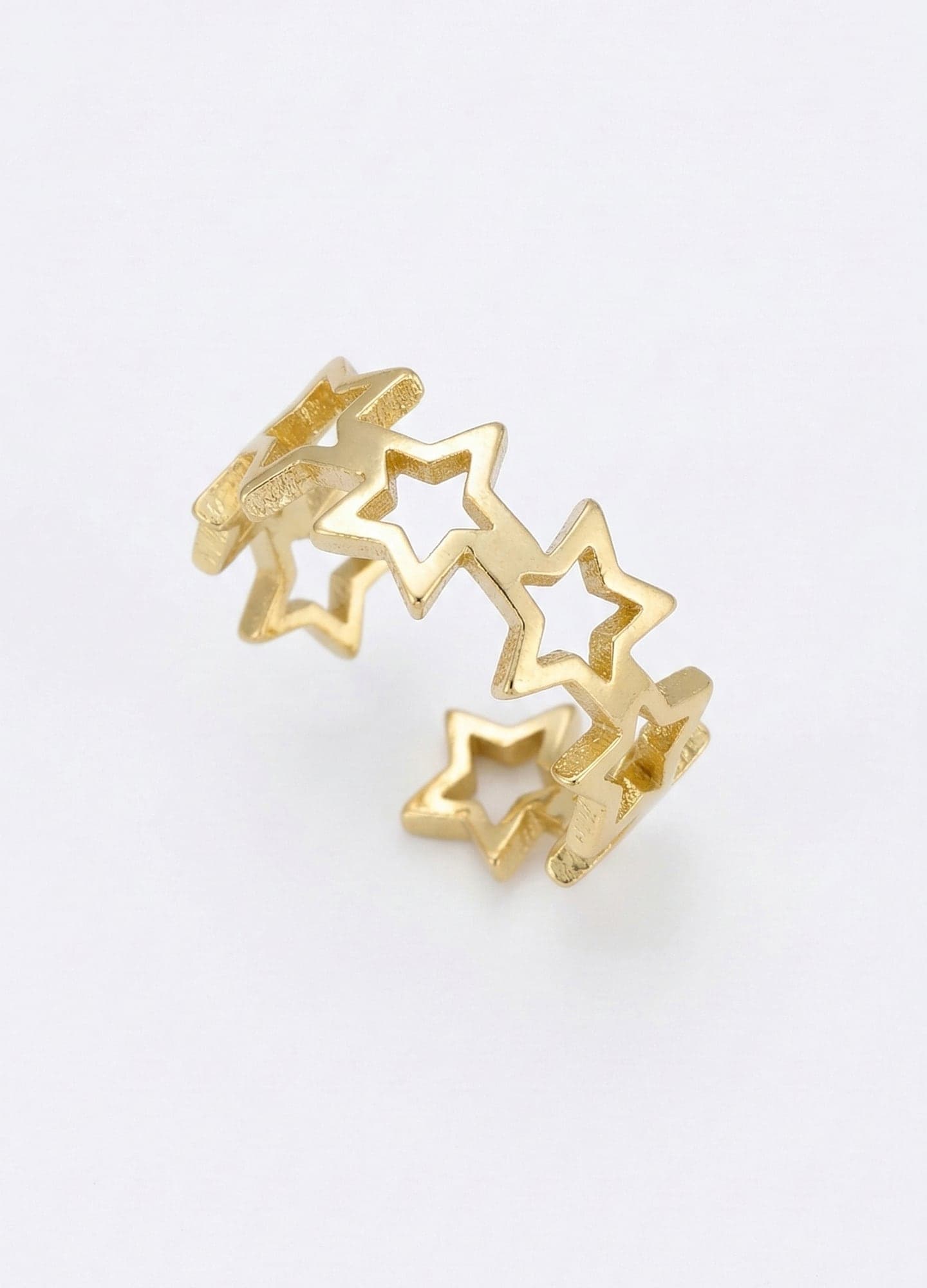 Gold-Plated Brass, Star-Shaped Ring
