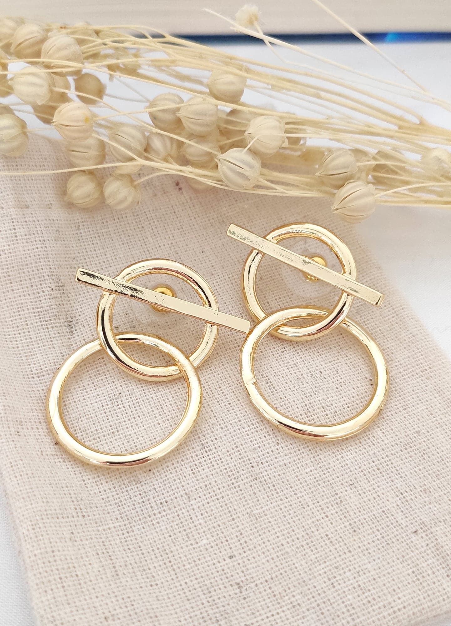 Gold Plated Brass Trend Earrings