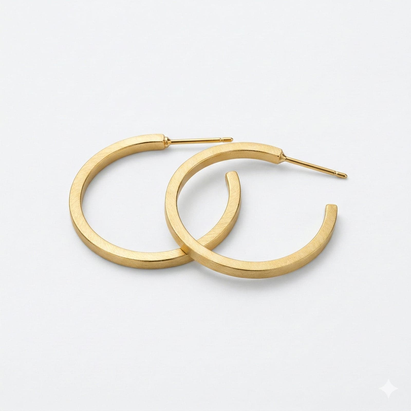 Gold Plated Brass J Earrings