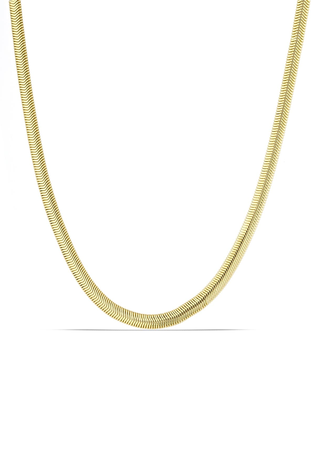 Thin yellow gilded necklace with Italian chain