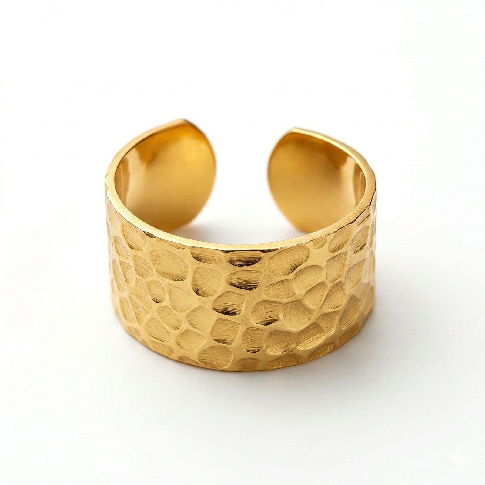 Gold Plated Melting Ring on Brass