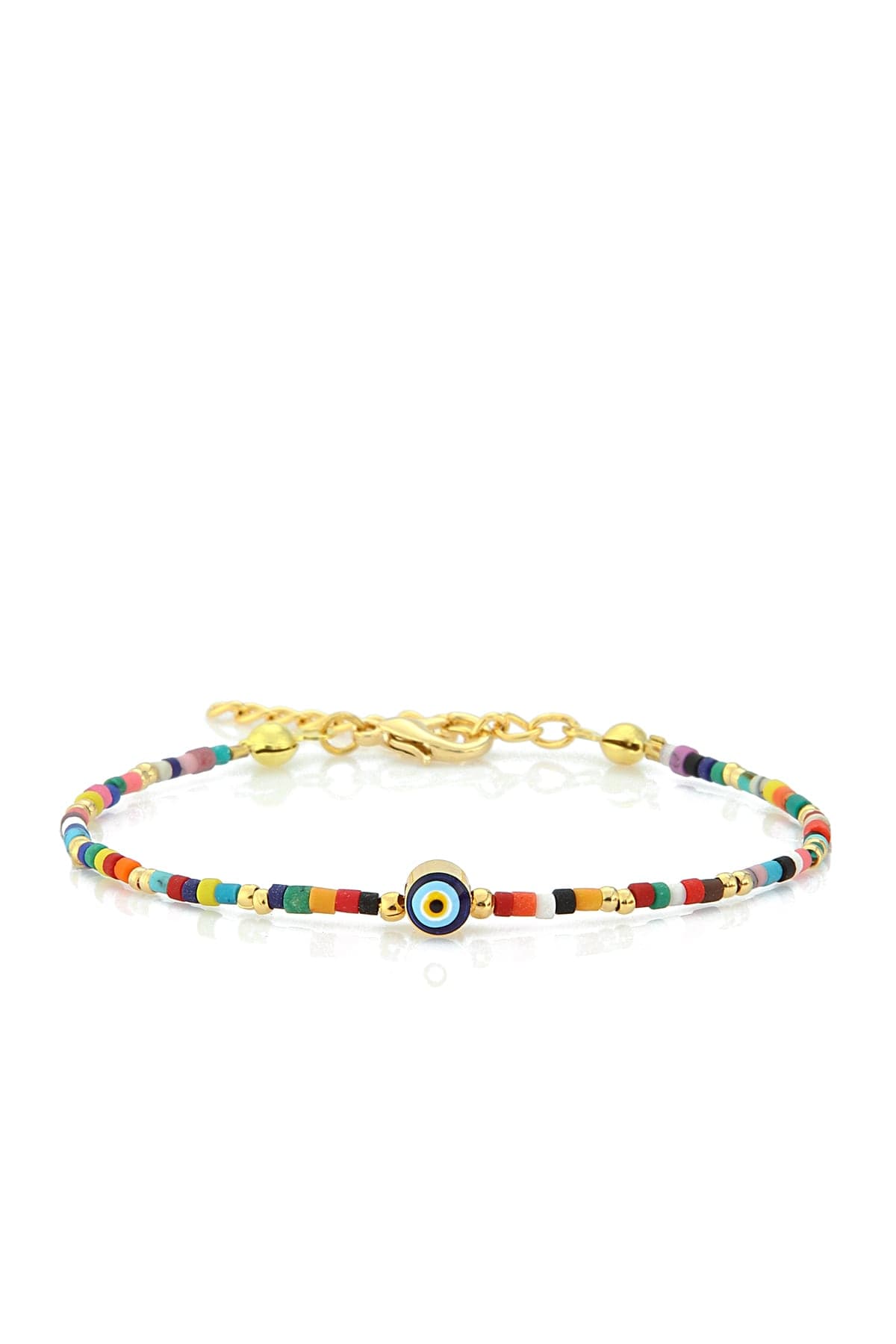 14 K goldplated,Afghan stone, blue eye bracelet