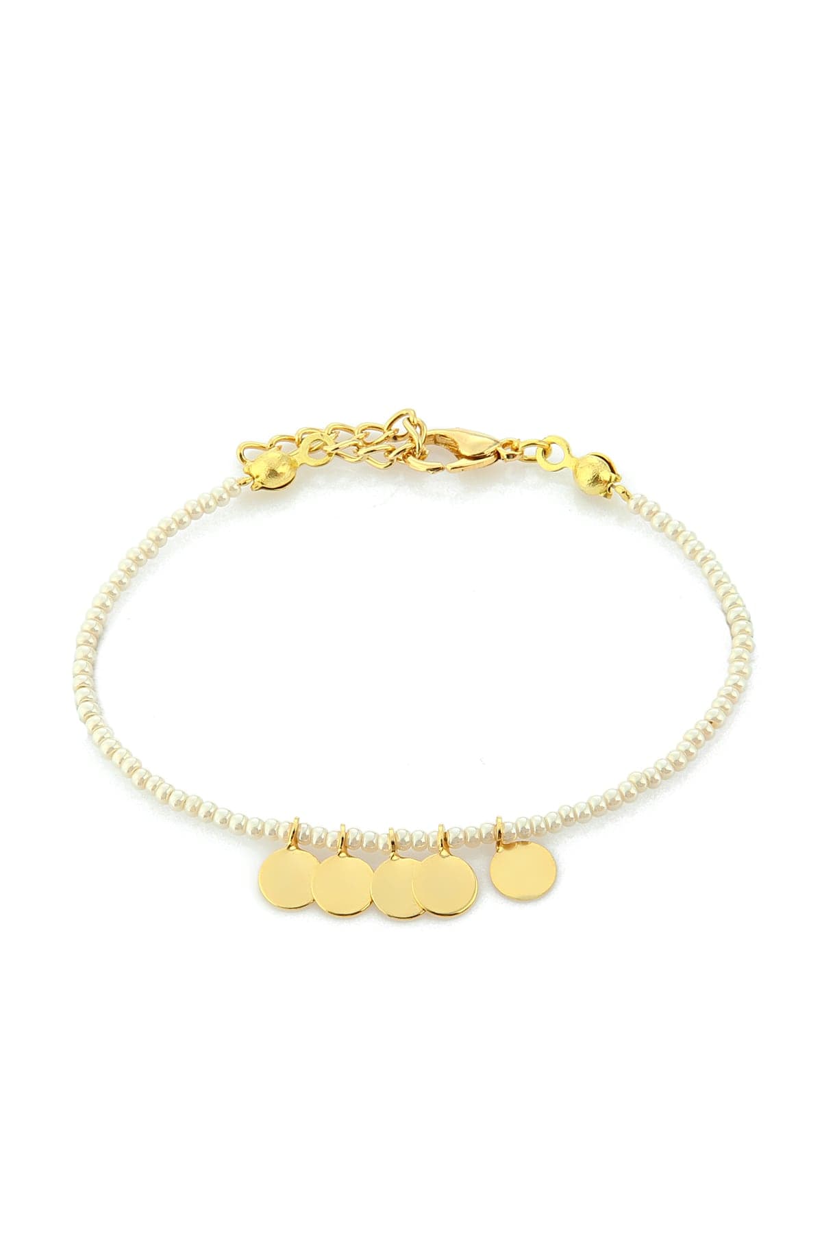 14 K goldplated, seedbead bracelet