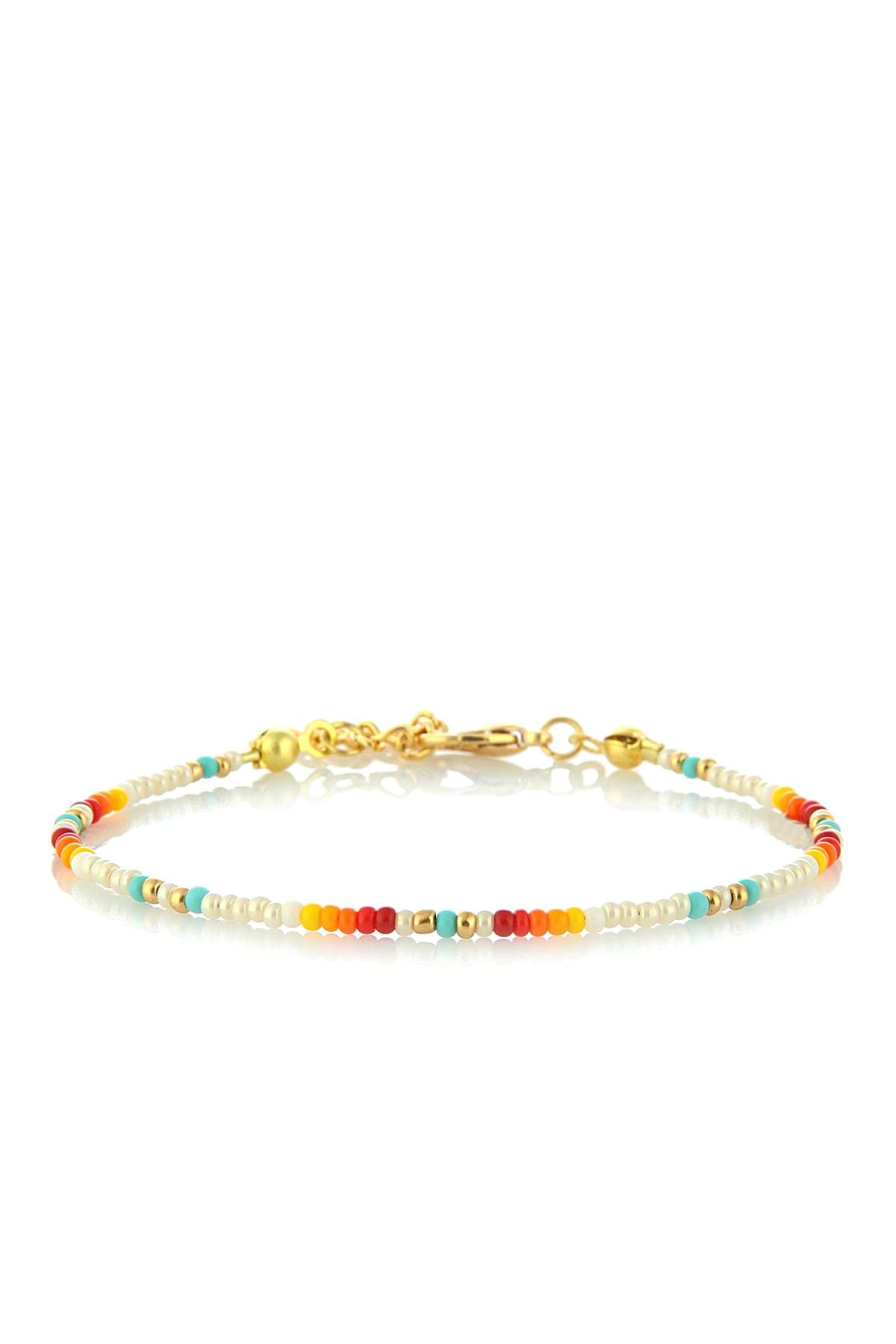 14 K goldplated, seedbead bracelet