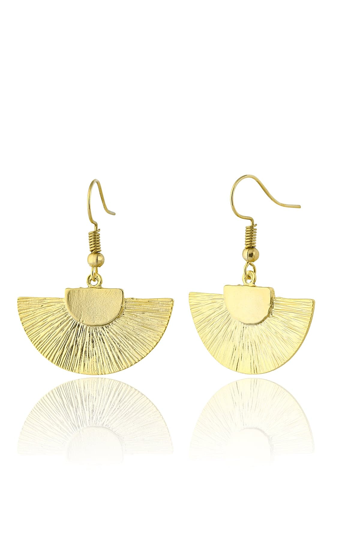 14k gold-plated brass, dangly earrings